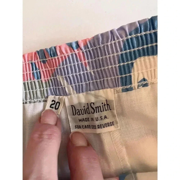 Vintage David Smith blue liberty floral button down skort size 20 - Picture 6 of 10